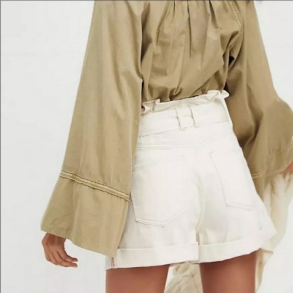 Free People Nova Denim Paperbag Shorts - Picture 3 of 9